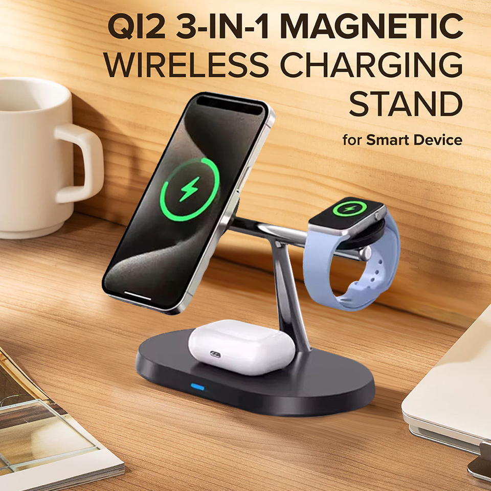 Watch Charger Cable - 3 in 1 Magnetic Wireless Charger