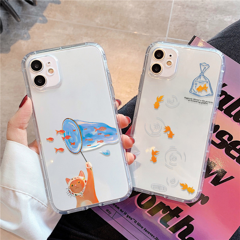 Apple Iphone 15 - Lovely Fishes Clear Phone Case For