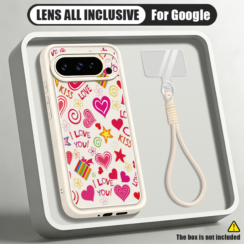 Google Pixel 9 - Love Hearts Pattern Phone Case For