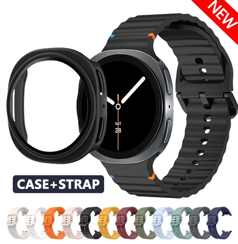 Smartwatch Watch Accessories For Women - Hollow case+Official Silicone band for samsung