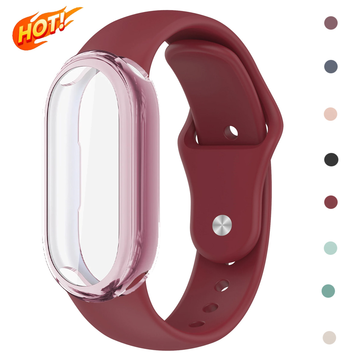 Xiaomi Smartwatch Accessories - Case+Glass+Silicone Strap for Xiaomi Mi Band