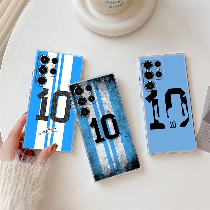 Samsung Galaxy S25 - Cool Football Number 10 Transparent Case