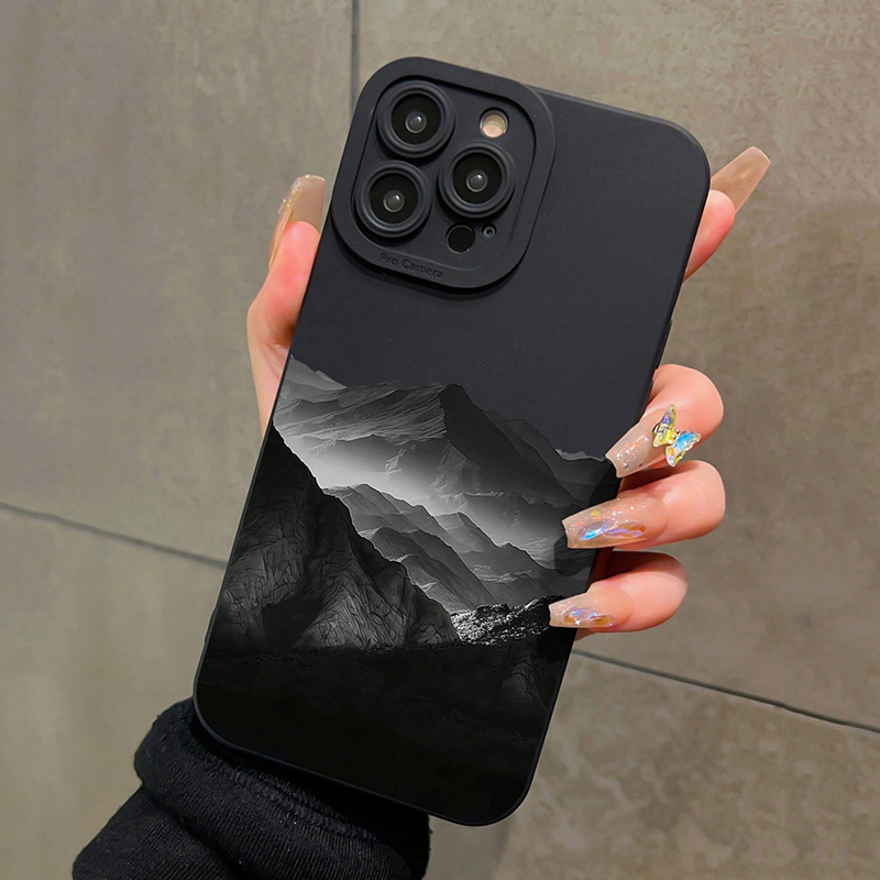 Xiaomi Redmi Note 13 - Black Mountain INS Design Silicone Phone