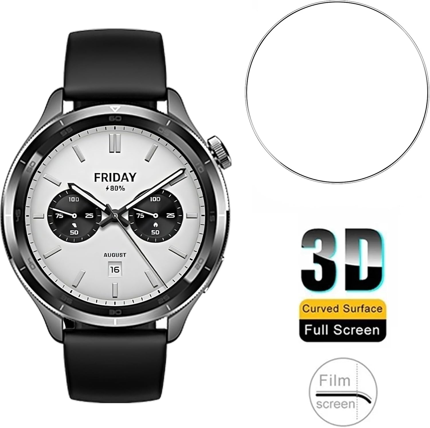 3PCS Tempered Glass Smartwatch - Xiaomi Smartwatch S4 Accessories 评论和价格