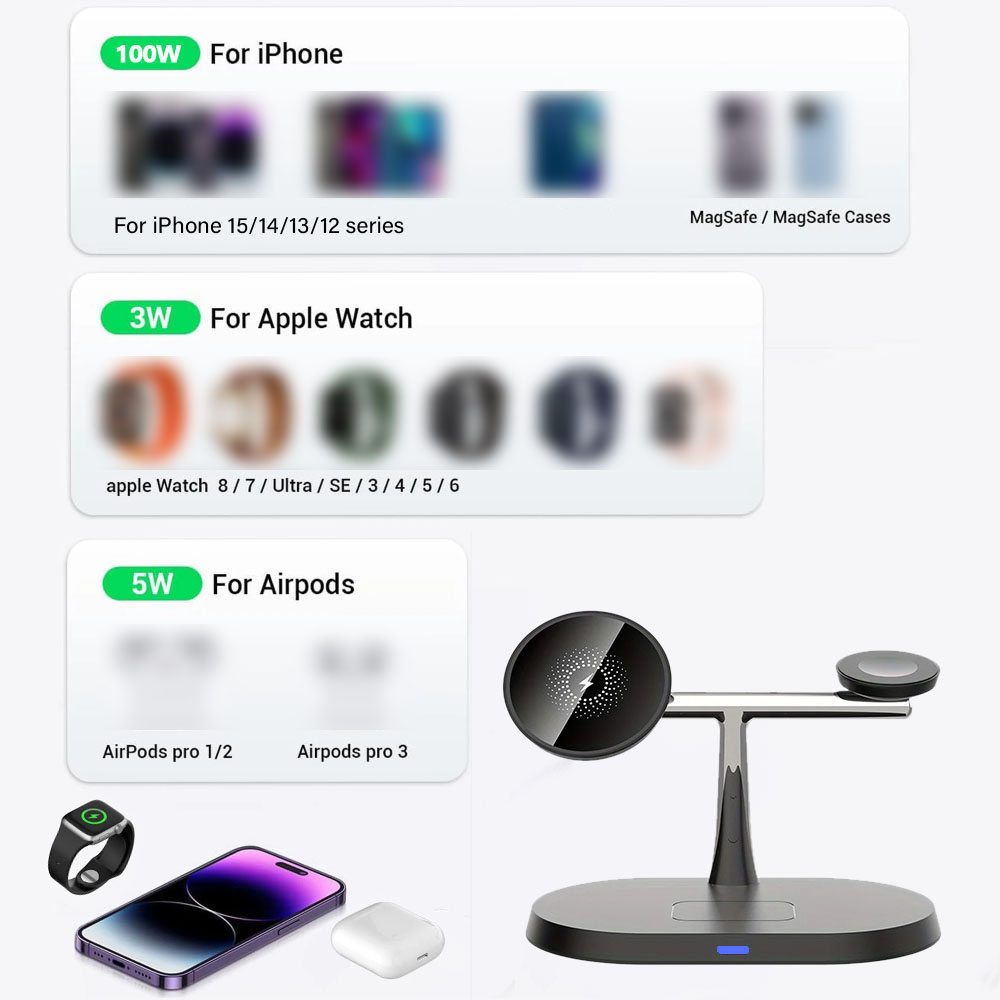 3 in 1 Magnetic Wireless Charg - Watch Charger Cable 评论和价格