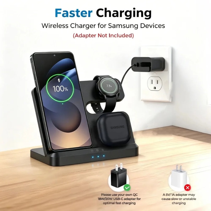 3 in 1 Fast Wireless Charger F - Smartwatch Ac 评论和价格