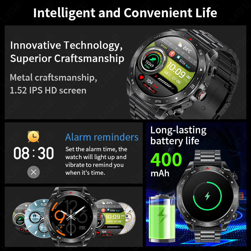 LIGE Smartwatch With Earbuds B - Smartwatch Headset 评论和价格
