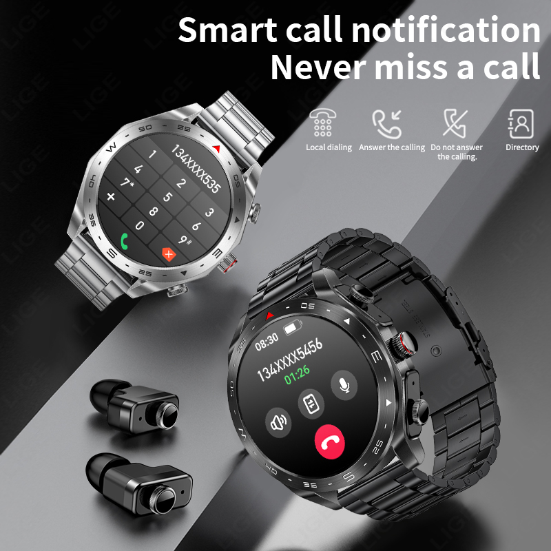 LIGE Smartwatch With Earbuds B - Smartwatch Headset 评论和价格