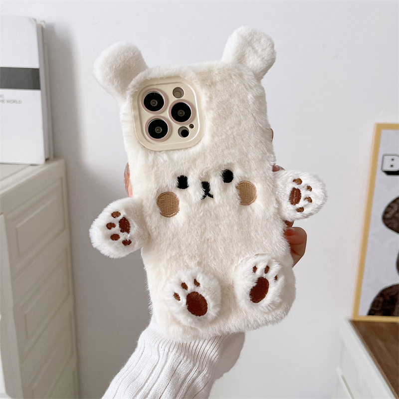 Korean 3D Cartoon Bear Fluffy  - Apple Iphone 15 评论和价格