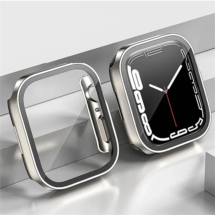 Glass+cover For Apple Watch ca - Smartwatch Watch Accessories For Women 评论和价格