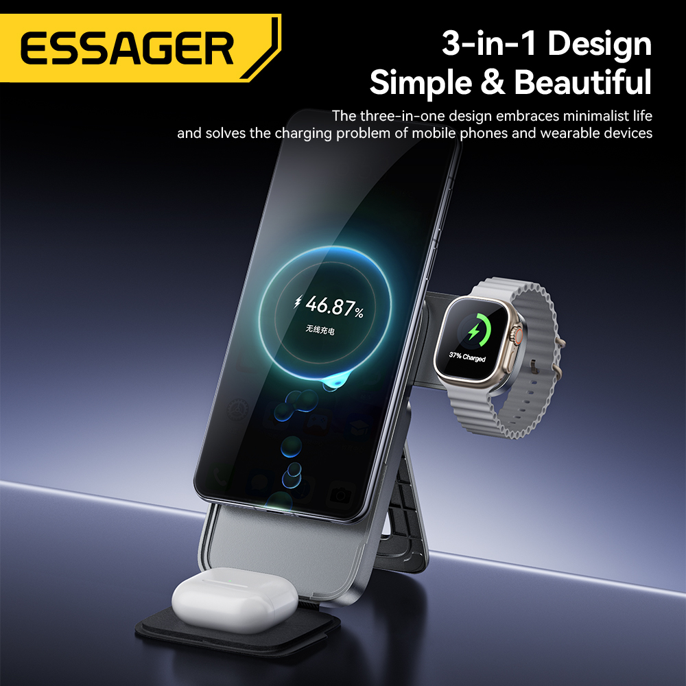Essager 3-in-1 Portable Foldin - Smartwatch Ac 评论和价格