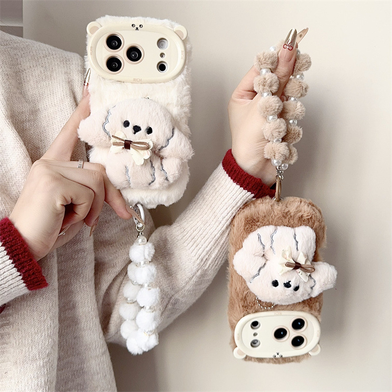 3D Cartoon Bowknot Puppy Warm  - Apple Iphone 15 评论和价格