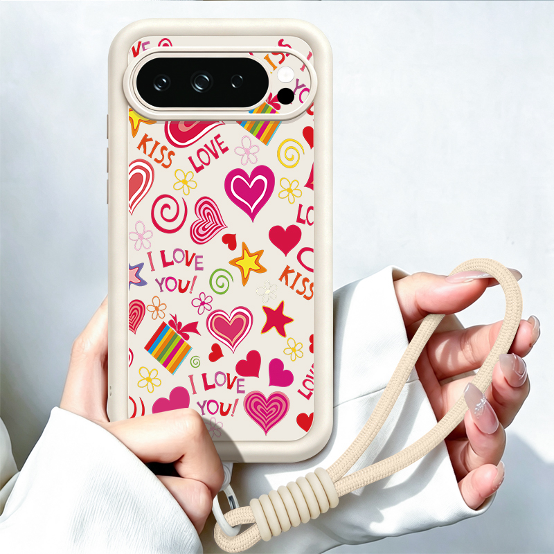 Love Hearts Pattern Phone Case - Google Pixel 9 评论和价格