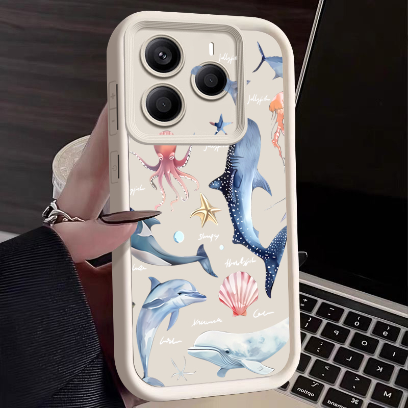 Cute Dolphin Patterned Soft Ca - Xiaomi Redmi Note 13 评论和价格