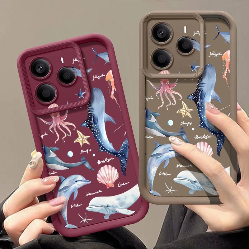 Cute Dolphin Patterned Soft Ca - Xiaomi Redmi Note 13 评论和价格
