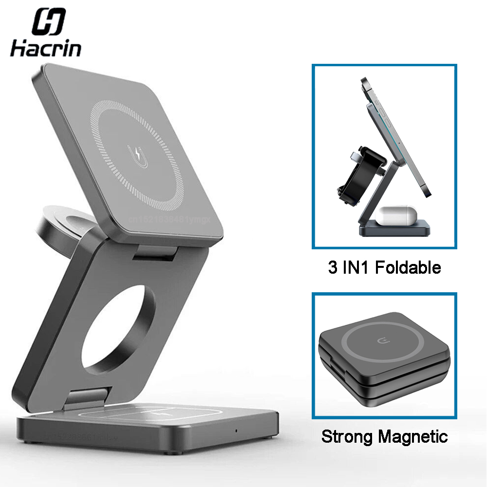 Wireless Charger 3 in 1 Foldab - Watch Charger Cable 评论和价格