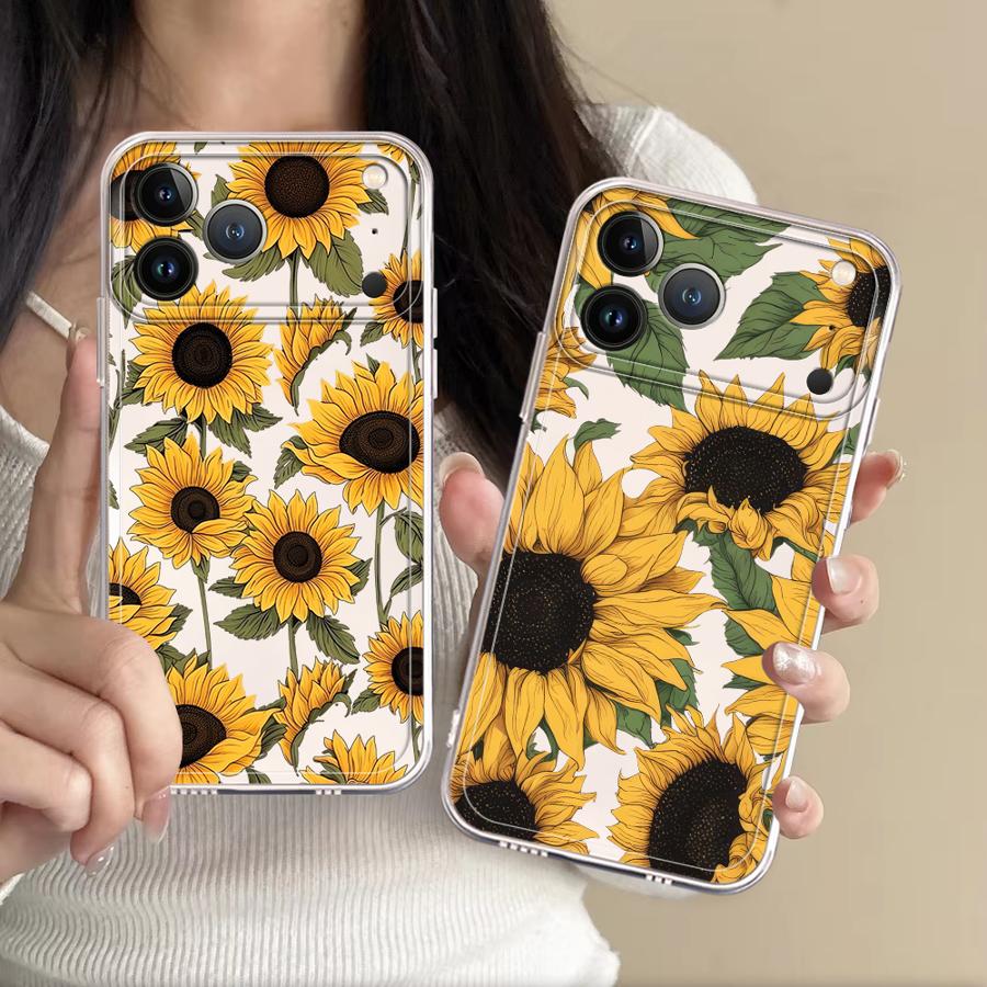 Cute Sunflower Pattern Case fo - Apple Iphone 15 评论和价格