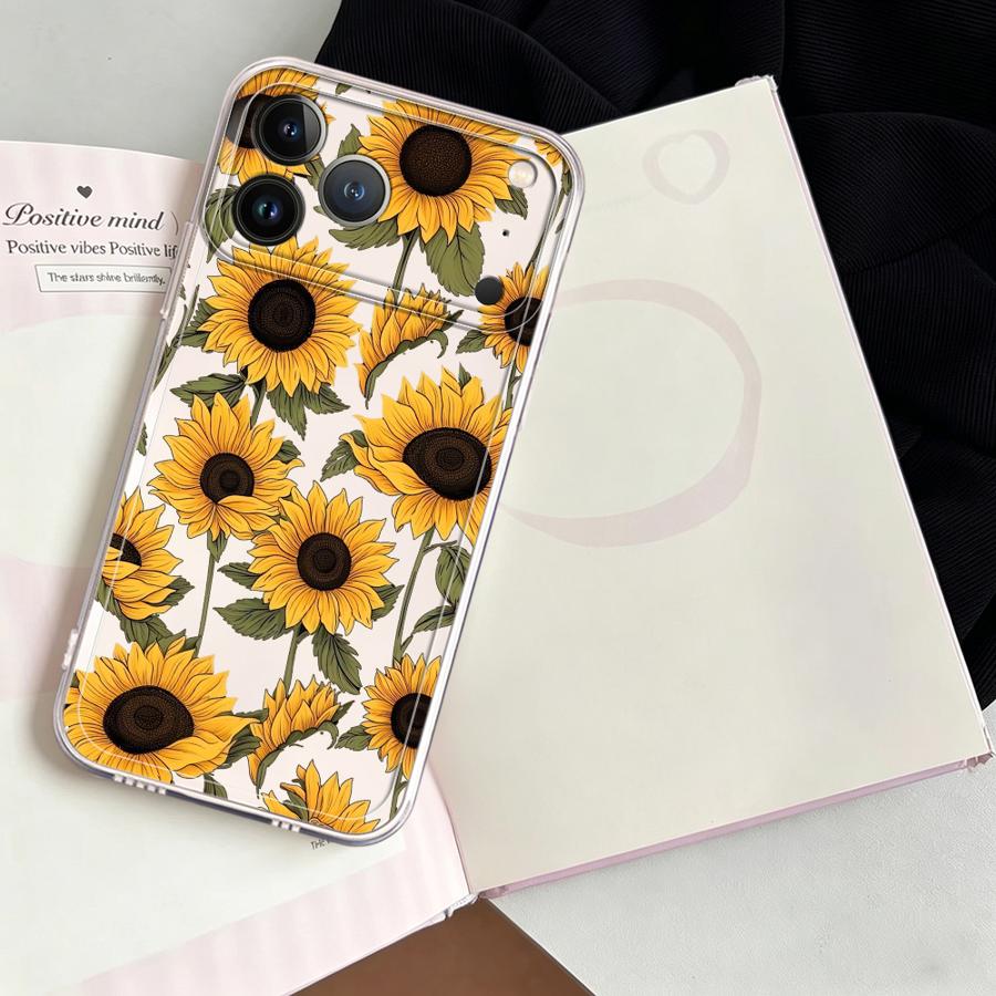 Cute Sunflower Pattern Case fo - Apple Iphone 15 评论和价格