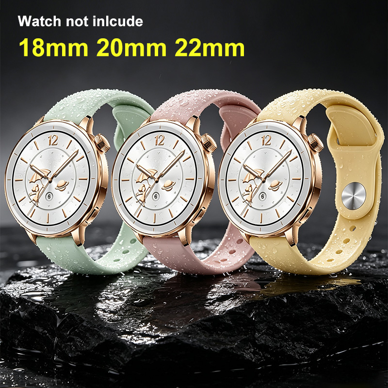 18mm 20 22mm Women Silicone Br - Fossil Smartwatch Accessories 评论和价格