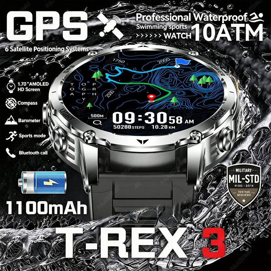 T-Rex 3 Military Grade Smartwa - Smartwatch M Active 评论和价格