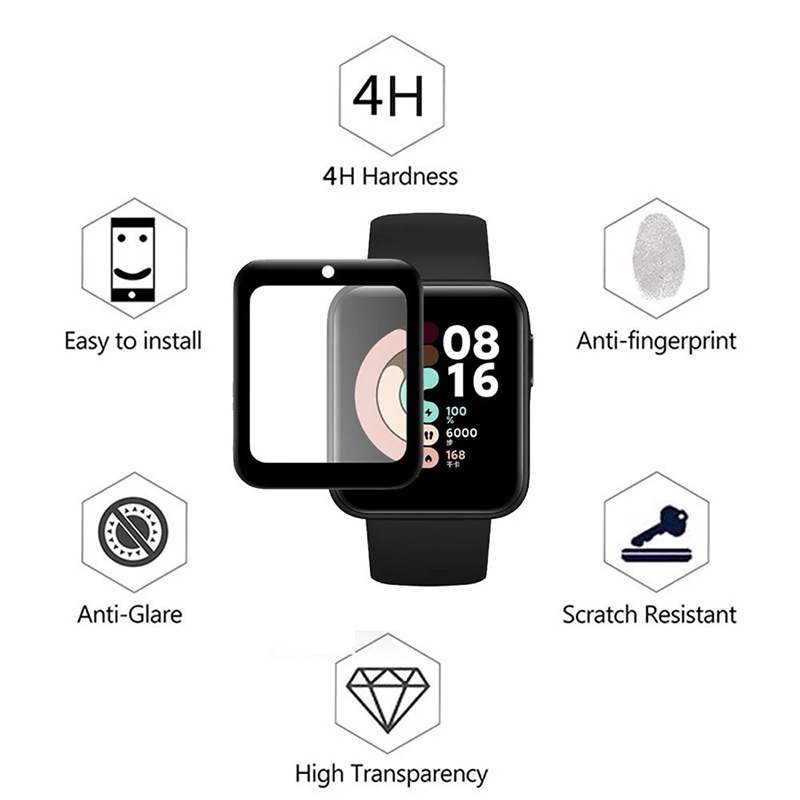 2 Pcs Tempered Glass for Redmi - Xiaomi Smartwatch Accessories 评论和价格