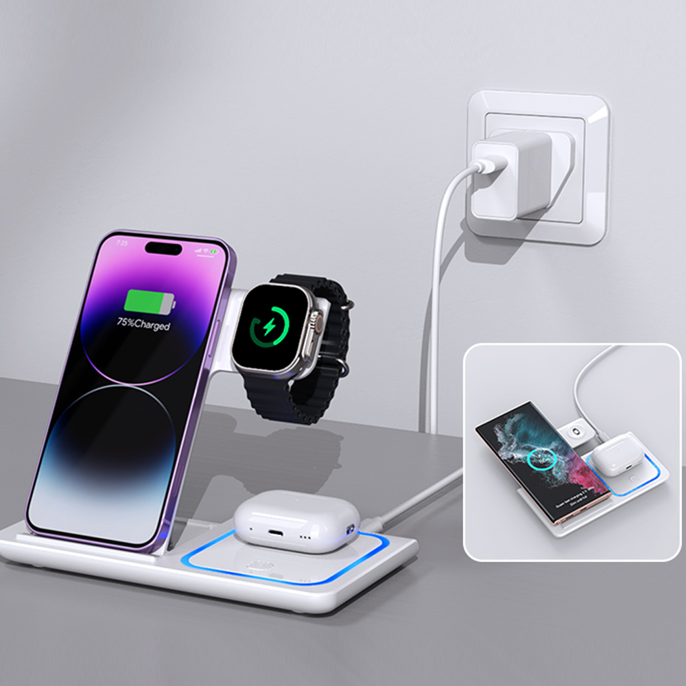 LED 3 in 1 Wireless Charger St - Smartwatch Ac 评论和价格