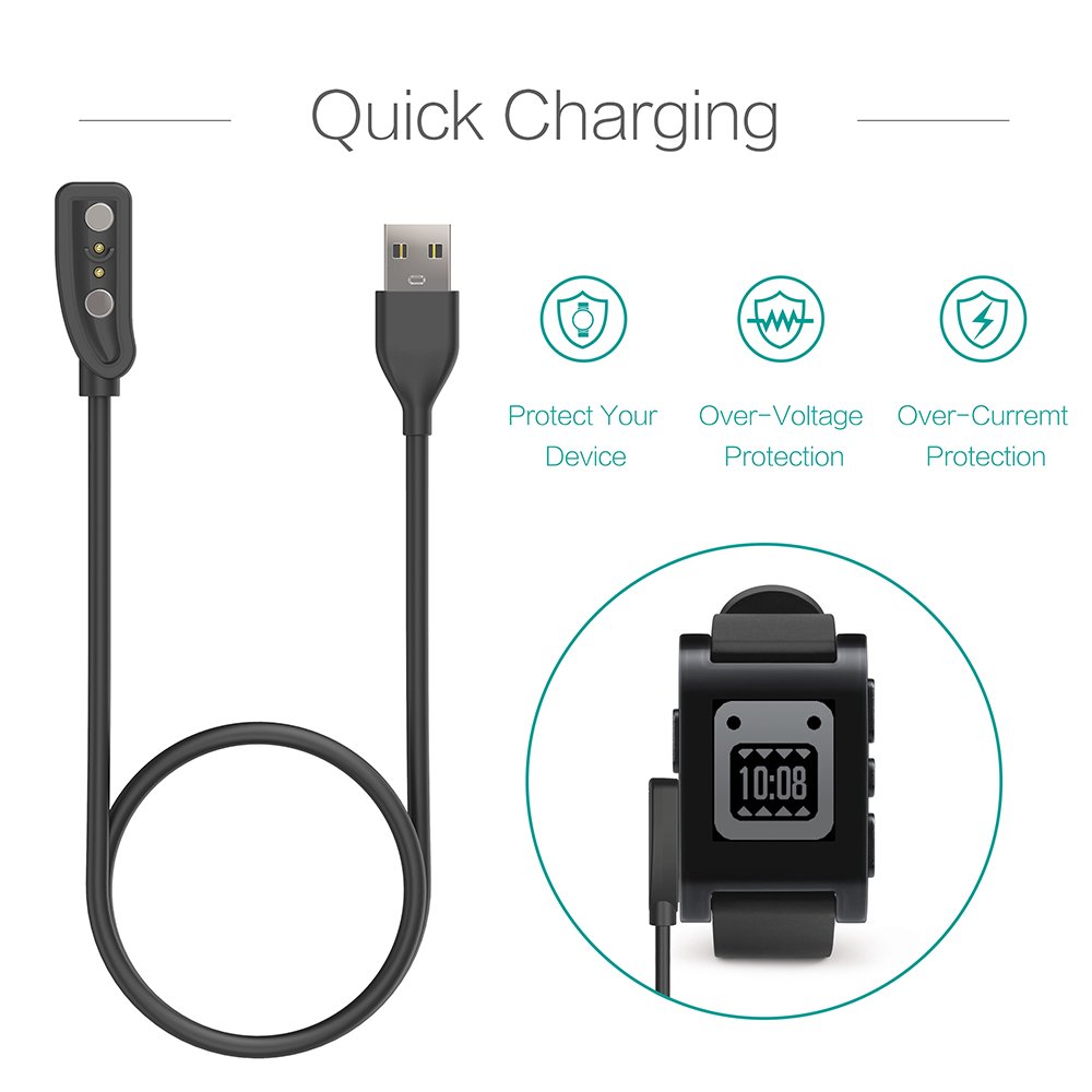 2-Pack Charger for Pebble Clas - Pebble Smartwatch Accessories 评论和价格
