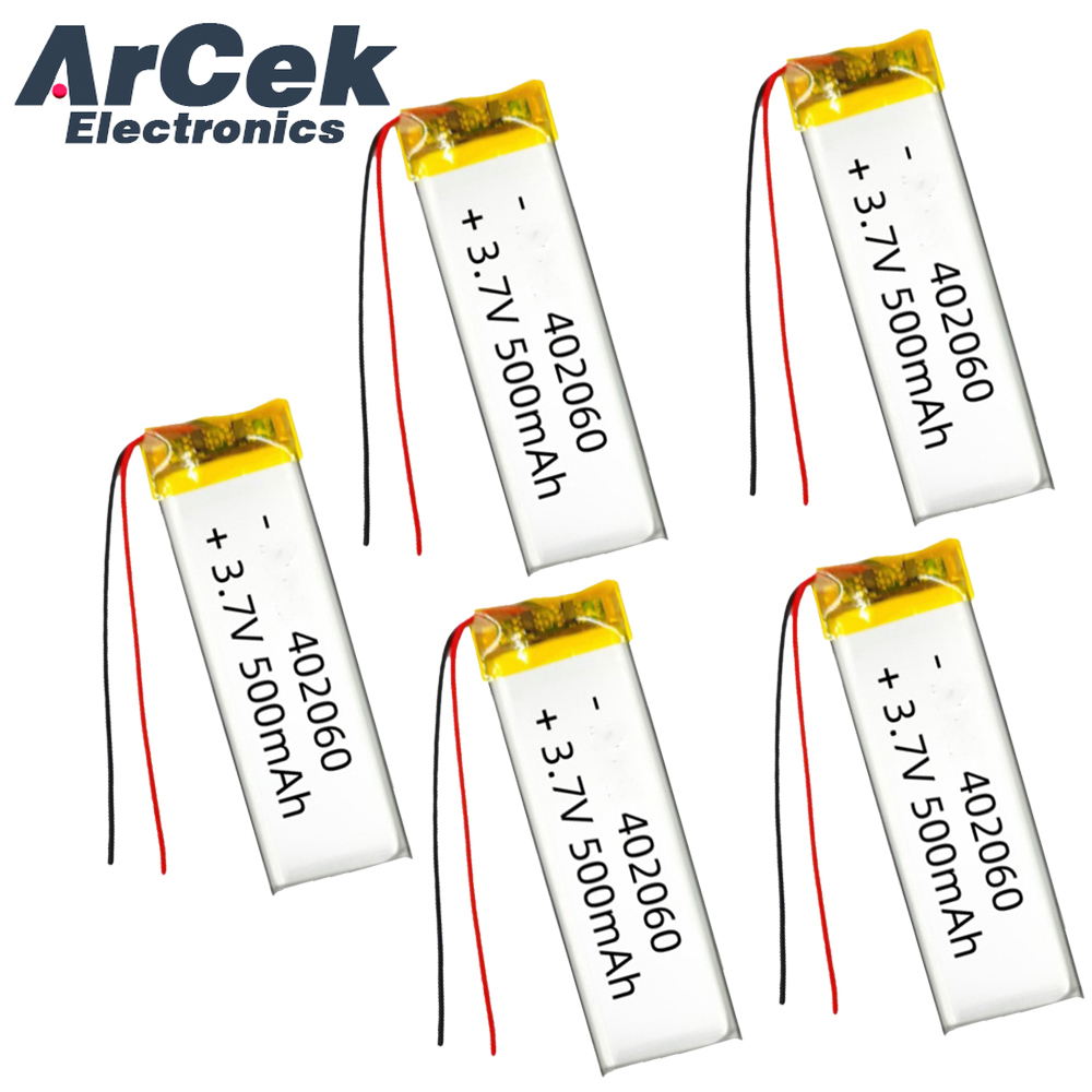 5PCS 3.7V 500mAh 402060 Lipo P - Smartwatch Headset 评论和价格