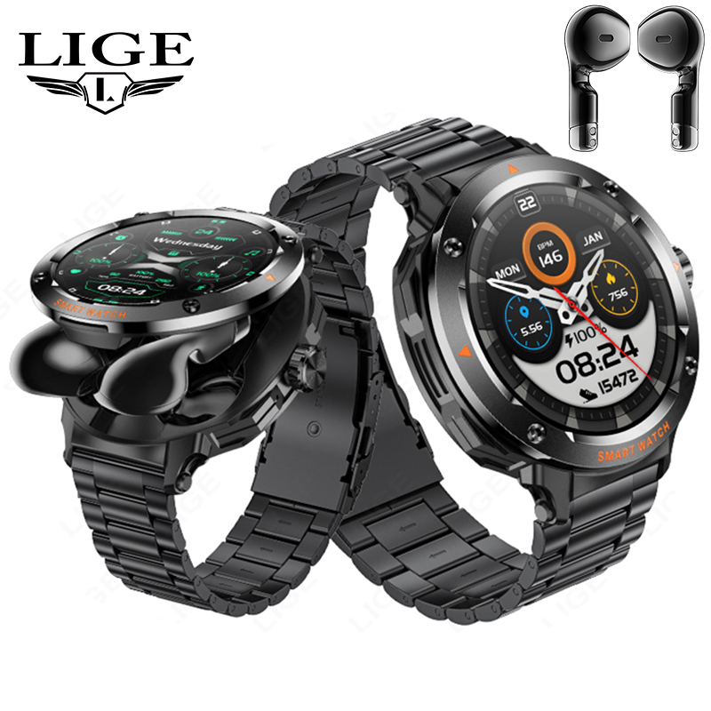 New Men's 2 In 1 Headset Smart - Smartwatch Headset 评论和价格