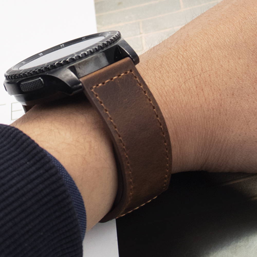20mm 22mm Genuine Leather Watc - Smartwatch Accessories Shop 评论和价格