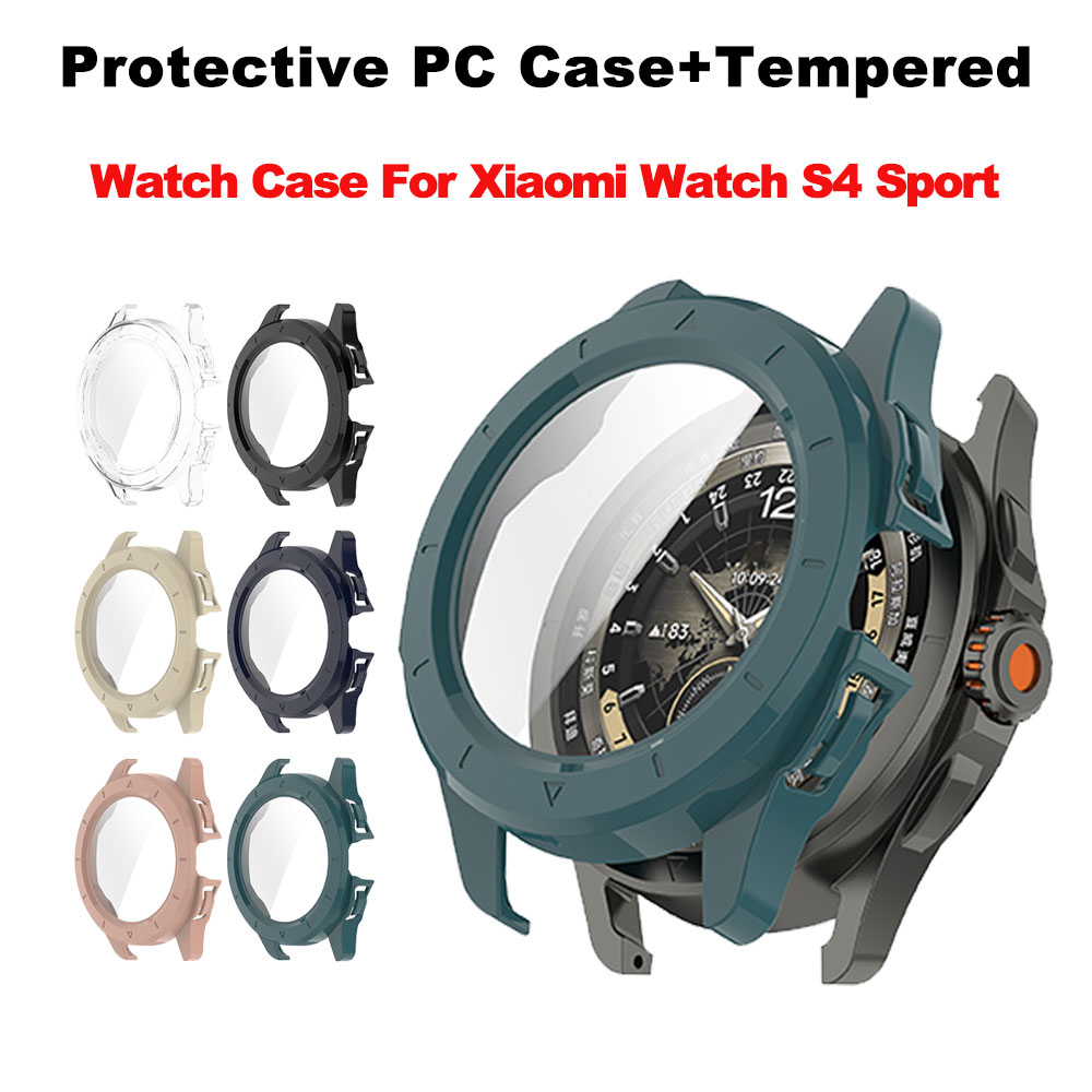 Tempered Glass + PC Case For X - Xiaomi Smartwatch S4 Accessories 评论和价格