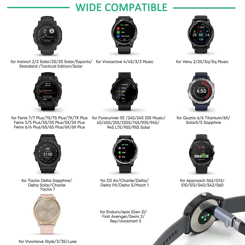 Type C/Micro USB/IOS Charging  - Garmin Smartwatch Accessories 评论和价格