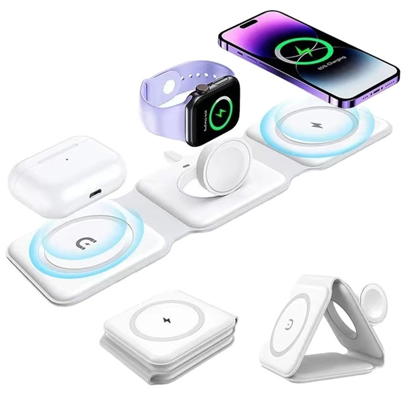 3-in-1 Magnetic Folding Wirele - Watch Charger Cable 评论和价格