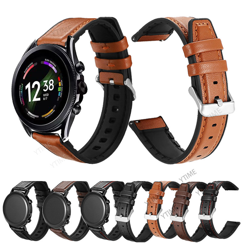 22mm Silicone Leather Band For - Fossil Smartwatch Accessories 评论和价格