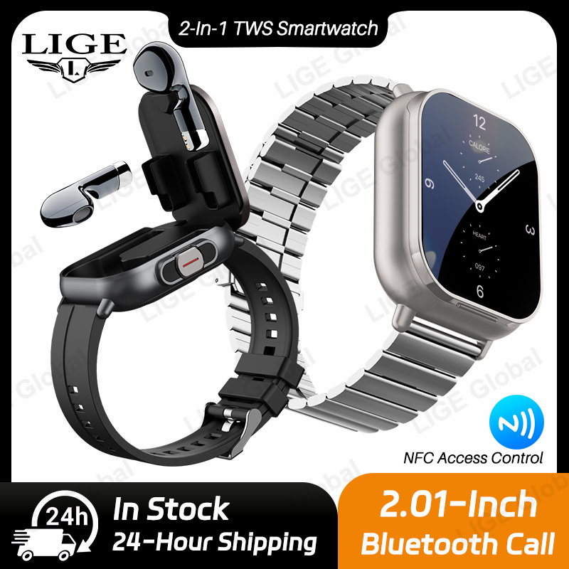 LIGE TWS 2 In 1 Smart Watch Wi - Smartwatch Headset 评论和价格