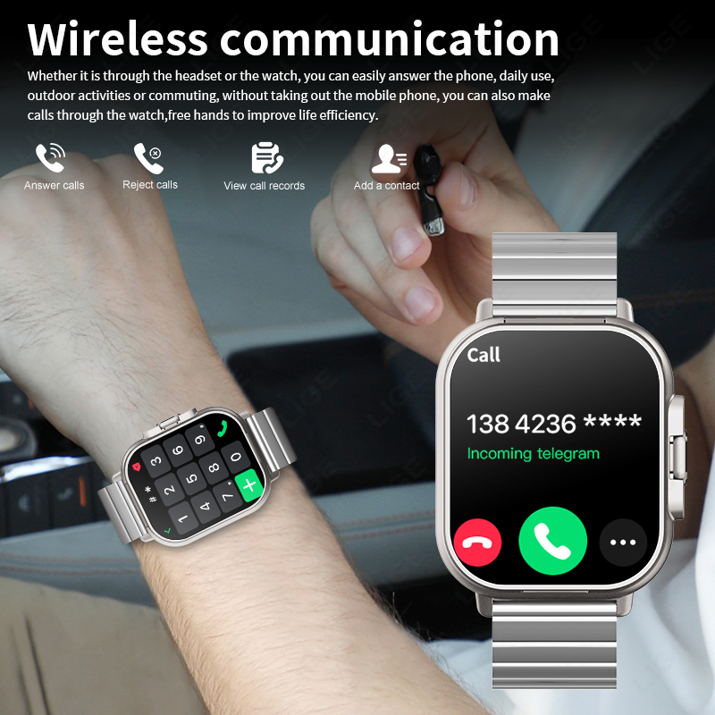 LIGE TWS 2 In 1 Smart Watch Wi - Smartwatch Headset 评论和价格