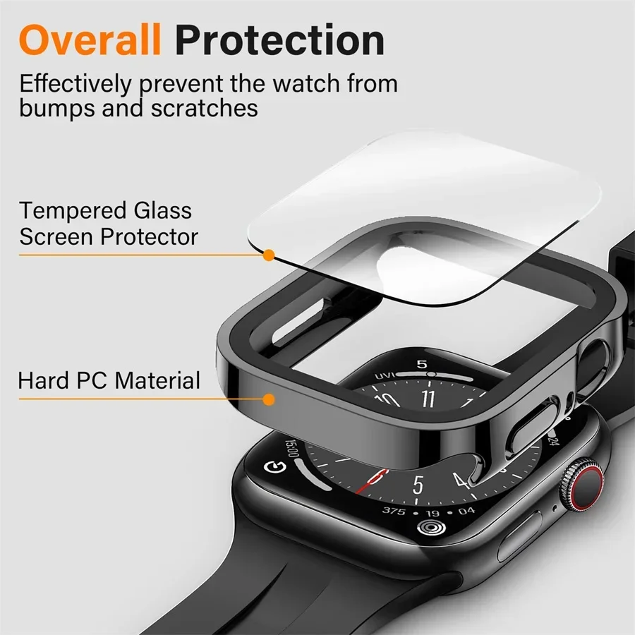 Glass+cover For Apple Watch ca - Smartwatch Watch Accessories For Women 评论和价格