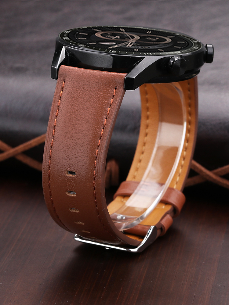 22mm Genuine Leather Watch Ban - Smartwatch Accessories Shop 评论和价格