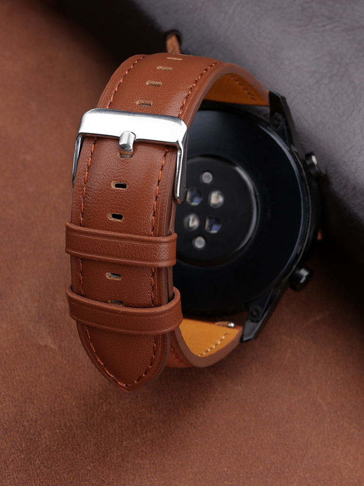 22mm Genuine Leather Watch Ban - Smartwatch Accessories Shop 评论和价格