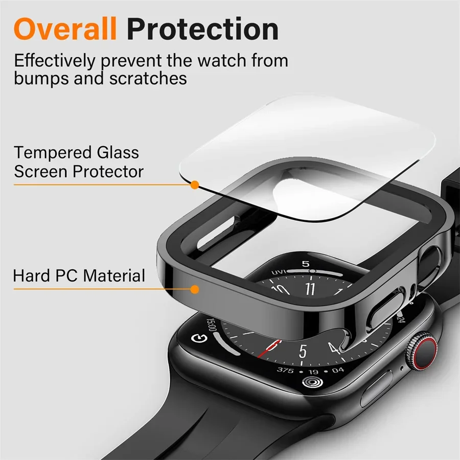 Glass+cover For Apple Watch ca - Smartwatch Watch Accessories For Women 评论和价格