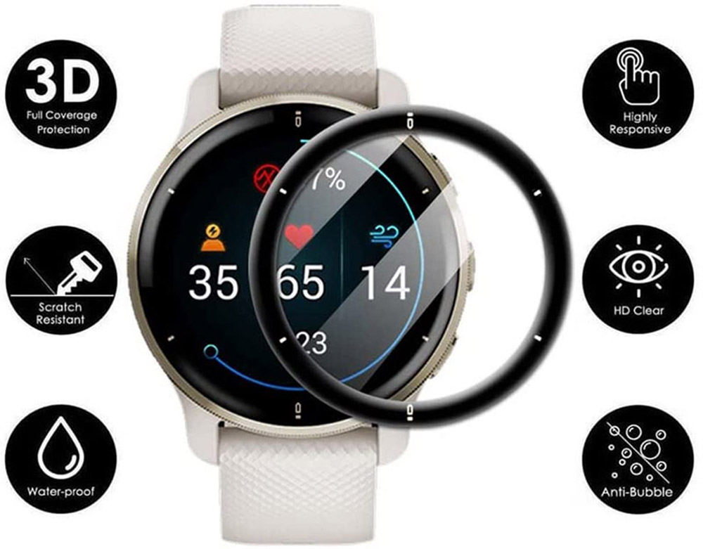 3D Curved Edge Protective Film - Garmin Smartwatch Accessories 评论和价格