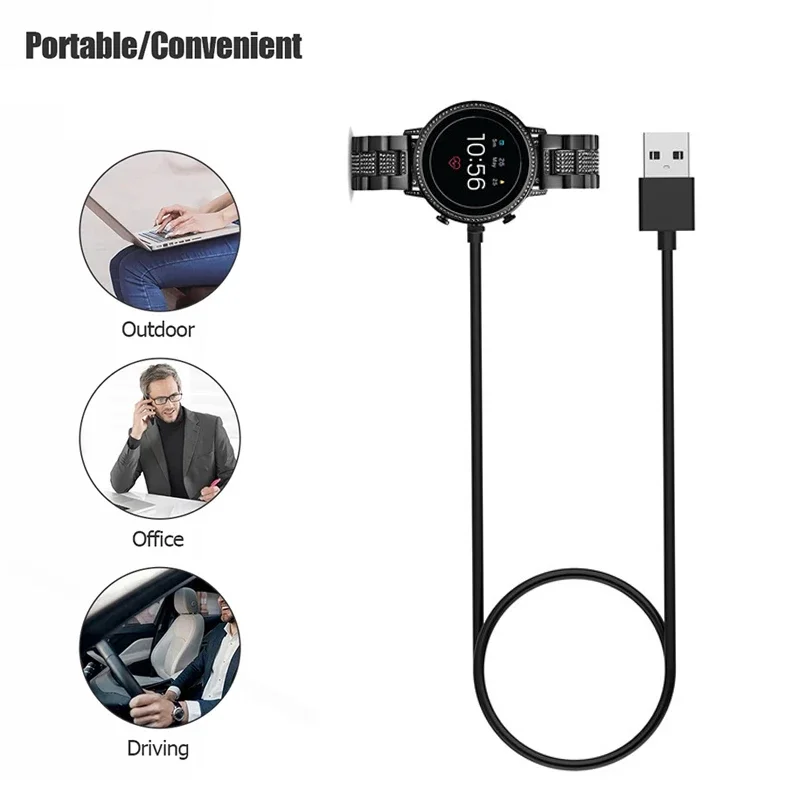 1M USB Magnetic Fast Charger D - Fossil Smartwatch Accessories 评论和价格