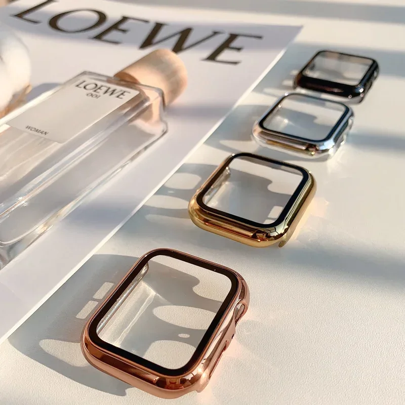 Glass+case For Apple Watch ban - Smartwatch Watch Accessories For Women 评论和价格