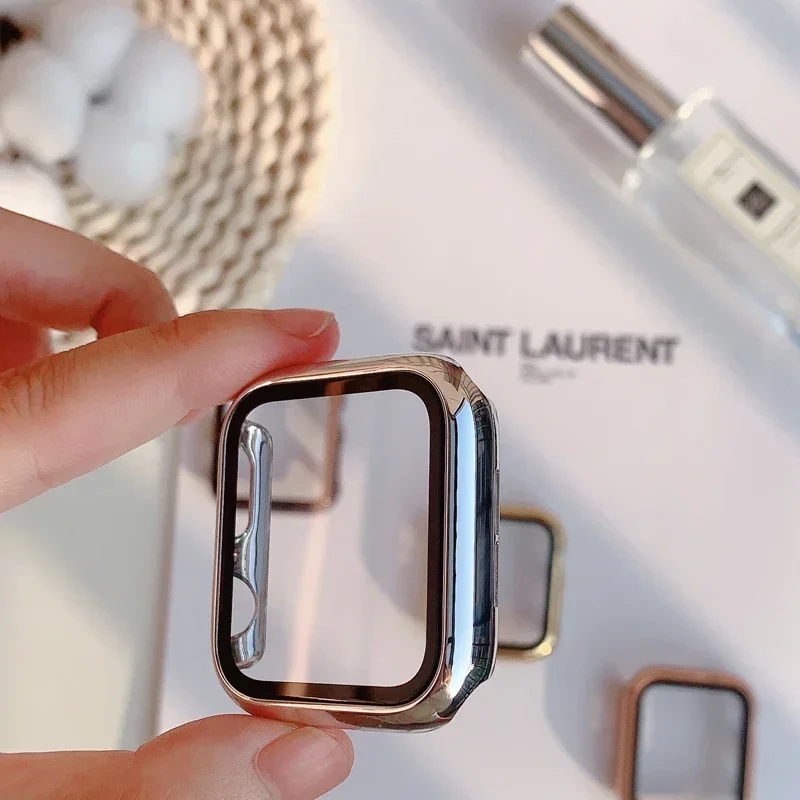 Glass+case For Apple Watch ban - Smartwatch Watch Accessories For Women 评论和价格