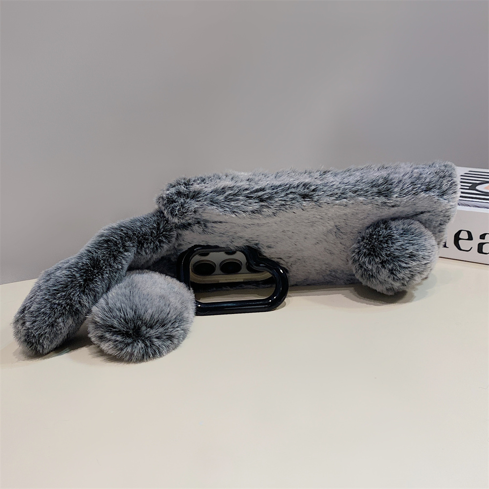 Cute Rabbit Ears Fluffy Stand  - Samsung Galaxy S25 评论和价格