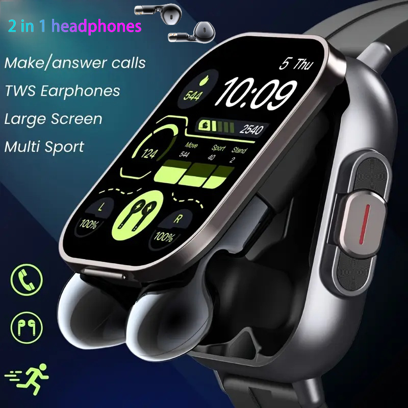 New TWS 2 in 1 Smart Watch wit - Smartwatch Headset 评论和价格