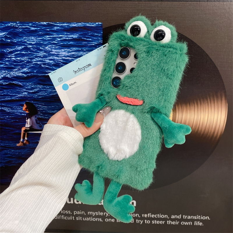 Plush Frog Phone Case, Cute Gr - Samsung Galaxy S24 评论和价格