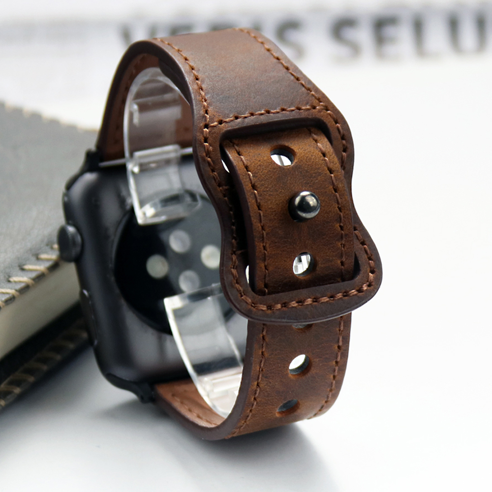 Genuine Leather Correa Strap f - Smartwatch Accessories Shop 评论和价格