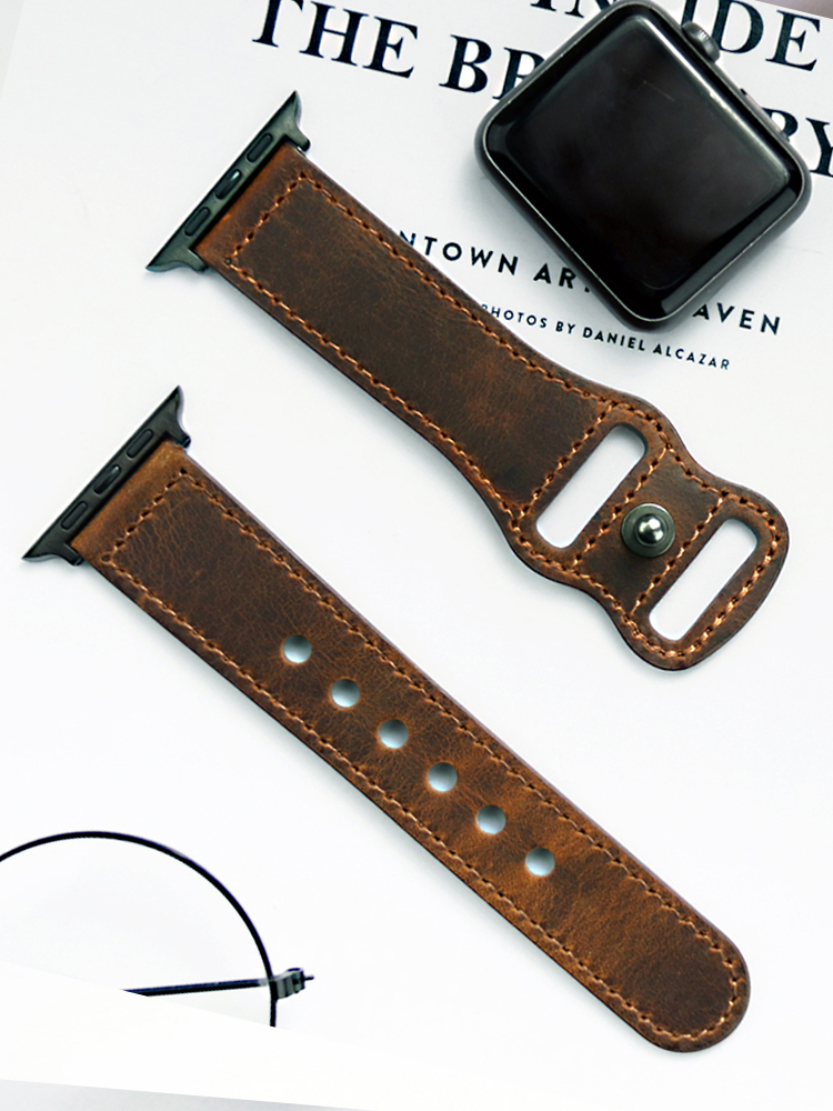 Genuine Leather Correa Strap f - Smartwatch Accessories Shop 评论和价格